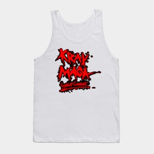 Krav Maga Contact Combat - Red on Black 2 Tank Top